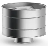 (С/П) Оголовок с дефлектором, ф 150х220, AISI 439/439, 0,5мм/0,5мм, (К), h=320мм