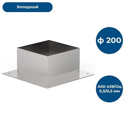 Декоративный ППУ КвХ, ф 200, AISI 439/Оц, 0,5мм/0,5мм