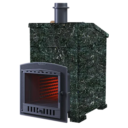 Чугунная печь для бани Комплект Grom 50(П2) Президент 1150/50 Серпентинит