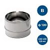 Заглушка глухая, ф 120, AISI 439/0,5мм, В