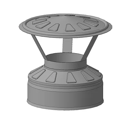 Оголовок ф 150х220, AISI 439/439, 1,0мм/0,5мм, (К), тип-2