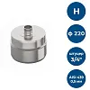 Заглушка с к/от, ф 220, AISI 439/0,5мм, Н, штуцер 3/4
