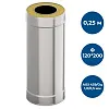 Сэндвич-труба 0,25м, ф 120x200, AISI 439/Оц, 1,0мм/0,5мм, (К)