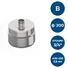 Заглушка с к/от, ф 200, AISI 439/0,5мм, В, штуцер 3/4