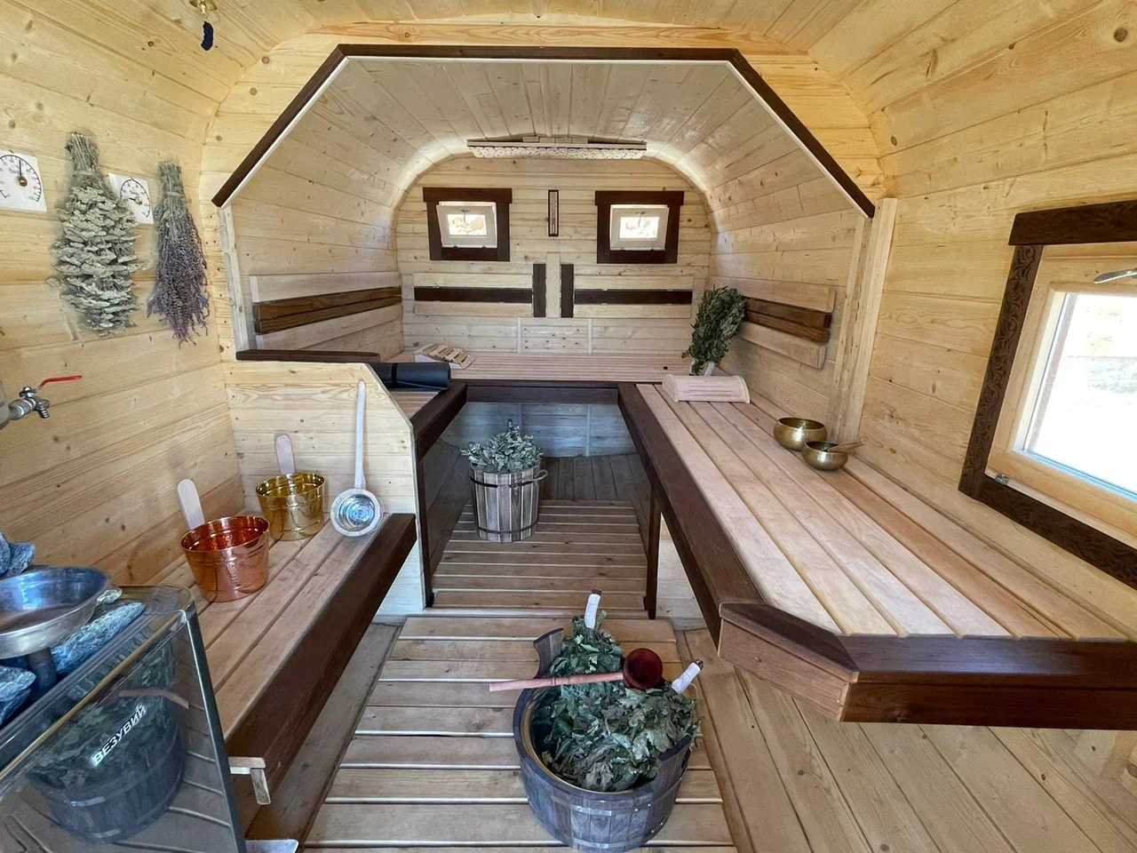 Большая баня-бочка