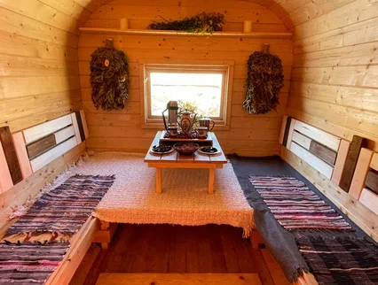 Видовая баня-бочка