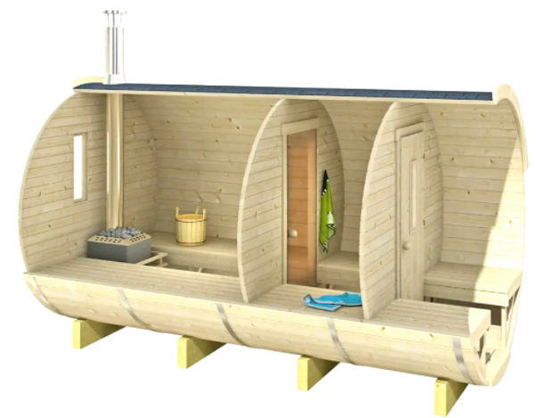 Баня-бочка под ключ