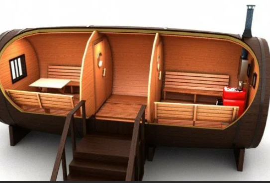 Баня-бочка под ключ