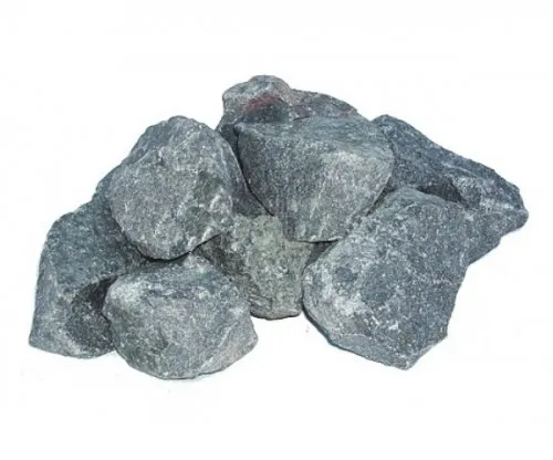 Камень для бани Габбро - диабаз 20 кг коробка, мытый (Карелия)