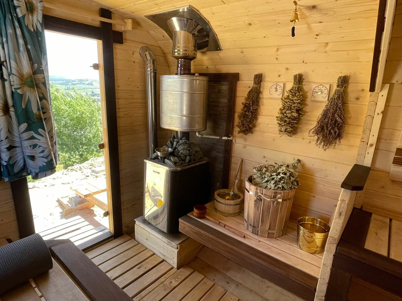 Большая баня-бочка