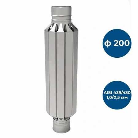 Конвектор Ромашка ф 200, AISI 439/430, 1,0мм/0,5мм