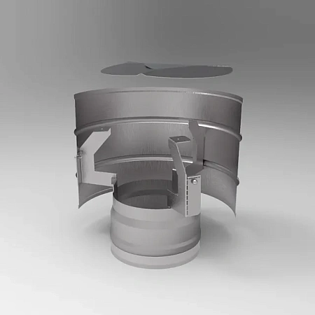 Зонт с дефлектором, ф 115, AISI 430/0,5мм, (К), h=210мм