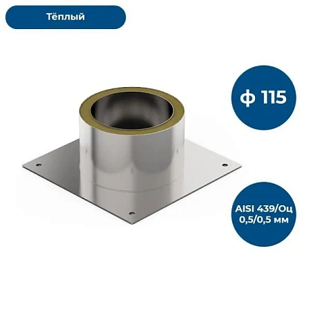 Декоративный ППУ КрТ, ф 115, AISI 439/Оц, 0,5мм/0,5мм